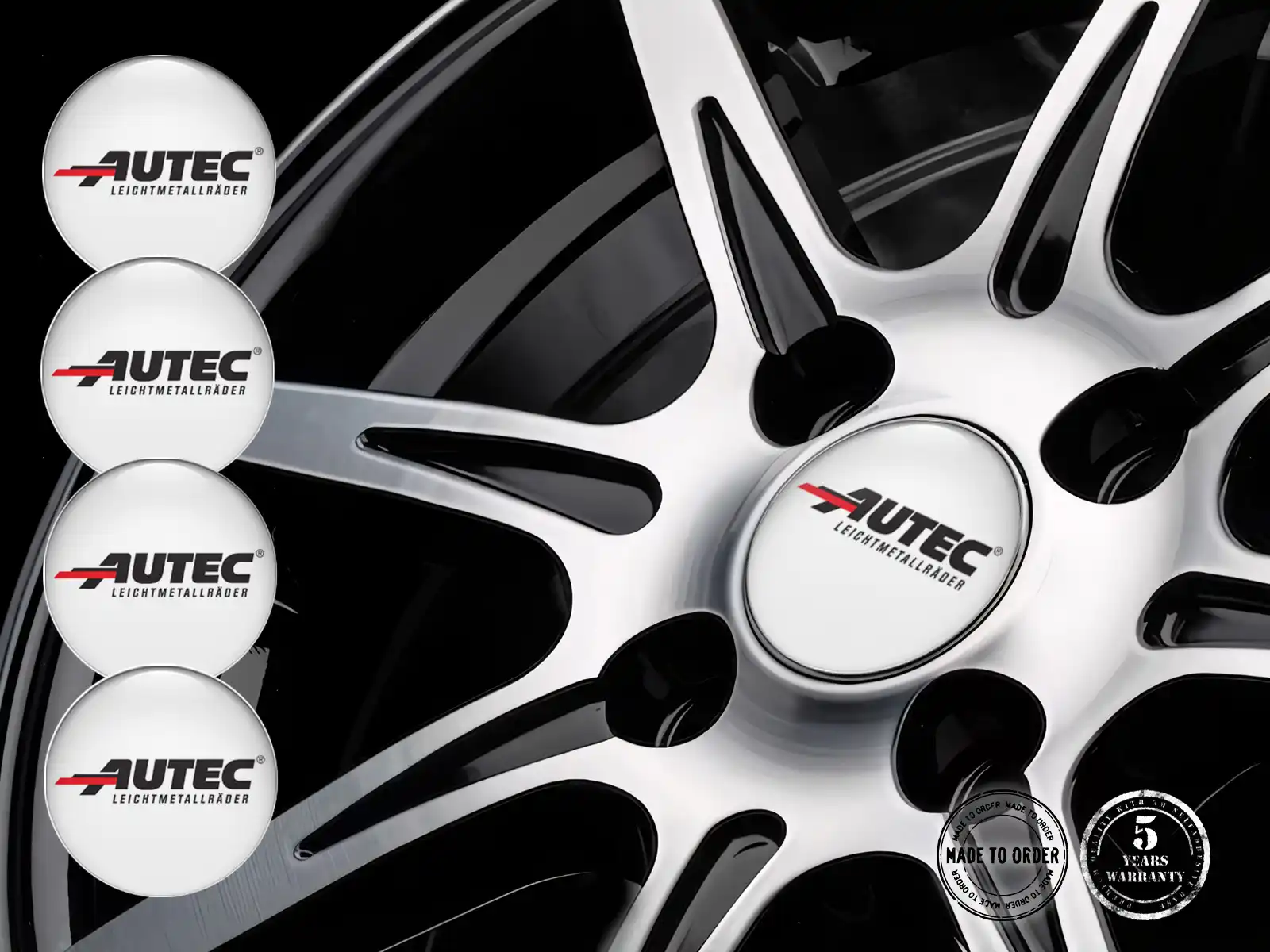 Autec Emblema de Rueda Edición Pegatinas de Cúpula Premium